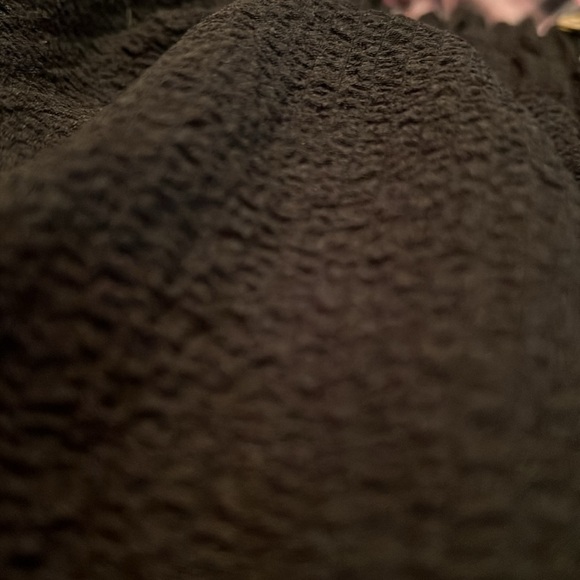 Short Shorts, Size 0X, Elastic Waistband 13”, Black with wood color button - Picture 6 of 6